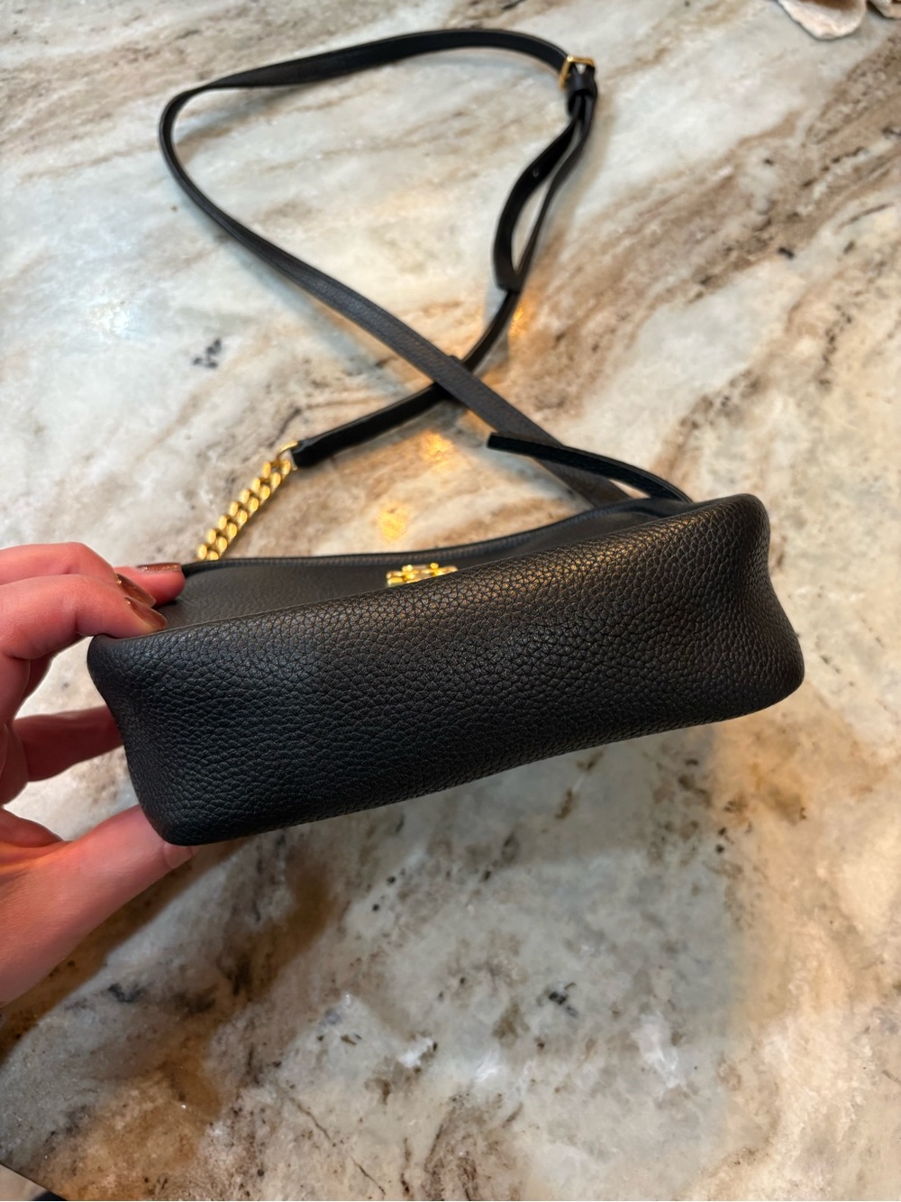 Tory Burch Black Pebbled Leather Crossbody - Picture 6 of 9